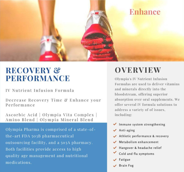 more info about Recovery and Performance IV therapy